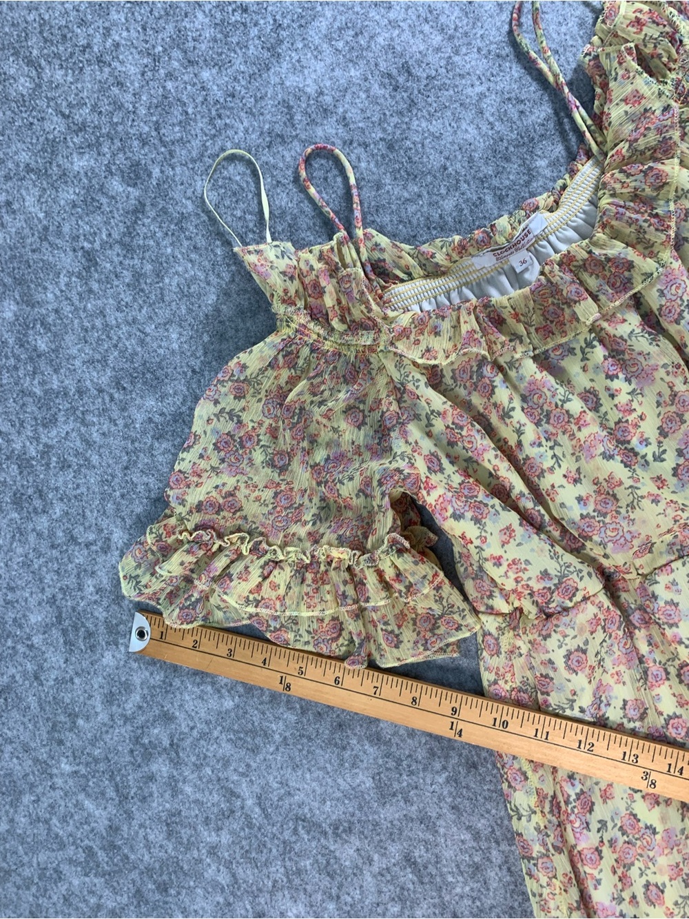 ClockHouse ' Yellow Floral Ruffle Off-Shoulder Dress - Picture 8 of 13